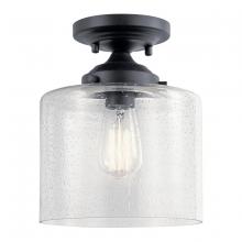 Kichler 44033BK - Winslow 1 Light Semi Flush Black