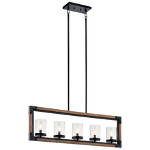 Kichler 44043AUB - Marimount 5 Light Linear Chandelier Auburn Stained