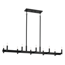 Kichler 52614BK - Erzo 50" 10 Light Linear Chandelier in Black