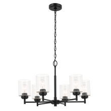 Kichler 52616BK - Winslow 26-Inch 6 Light Chandelier with Clear Seeded Glass in Black