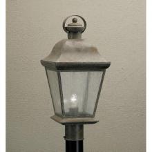 Kichler 9909BK - Mount Vernon 19.5" 1 Light Outdoor Post Light with Clear Seeded Glass in Black