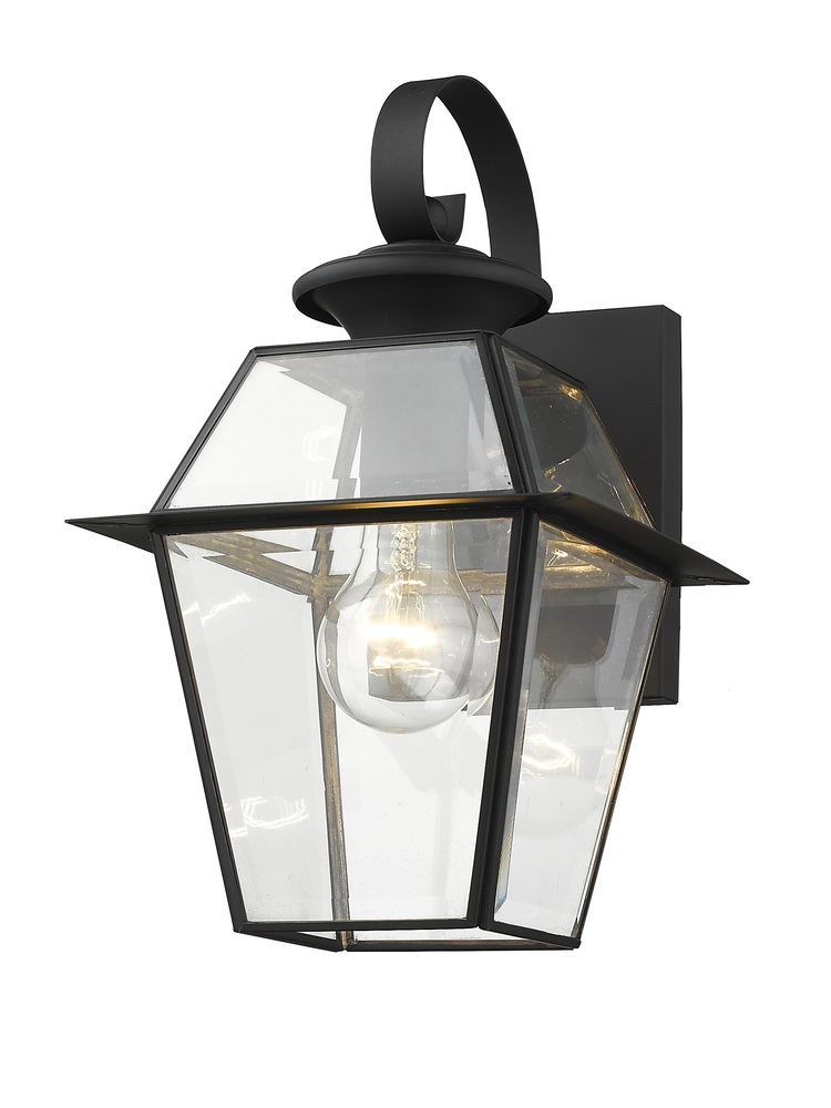 1 Light Black Outdoor Wall Lantern