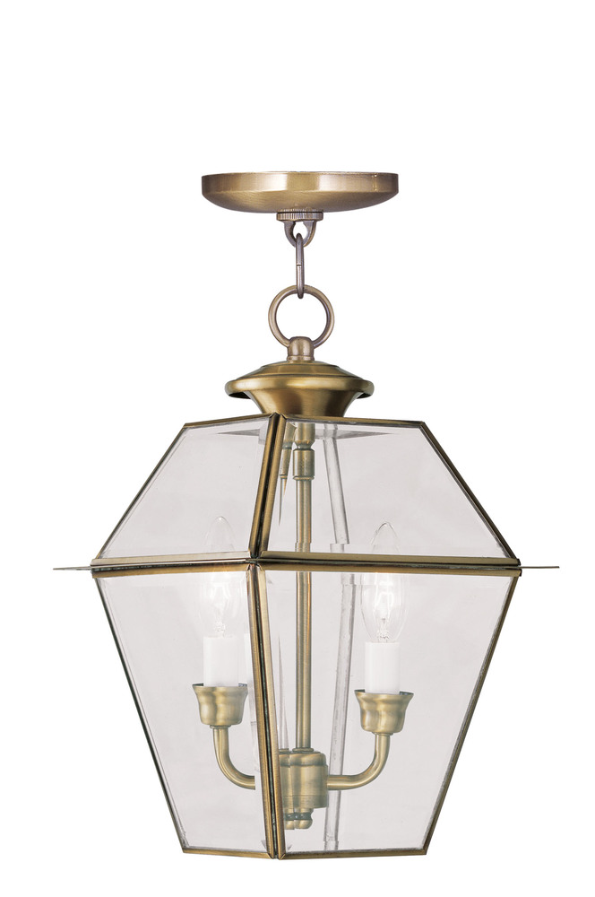 2 Light AB Outdoor Chain Lantern