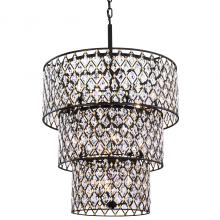 Varaluz 345C13CBHG - Windsor 13-Lt 3-Tier Crystal Chandelier - Carbon/Havana Gold