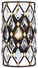 Varaluz 345W01FGMB - Windsor 1-Lt Crystal Sconce - French Gold/Matte Black