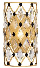 Varaluz 345W01CBHG - Windsor 1-Lt Crystal Sconce - Carbon/Havana Gold