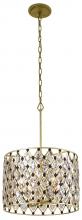 Varaluz 345P04FGMB - Windsor 4-Lt Crystal Pendant - French Gold/Matte Black