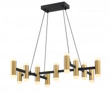 SDQ Lighting PD30637SBWG - Chandelier Sand Black + Warm Gold 2400 lm LED