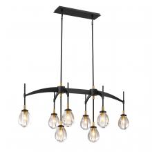 SDQ Lighting PD37408UBBG - Chandelier Urban Bronze + Brushed Gold E12