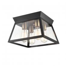 Artcraft AC11853BK - Lucian 4 Light Flushmount Black and Brushed Brass