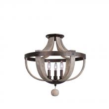 Kalco 506840FG - Harper 3 Light Semi Flush Mount