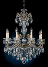 Schonbek 1870 5007-83R - La Scala 8 Light 120V Chandelier in Florentine Bronze with Radiance Crystal