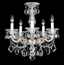 Schonbek 1870 5345-22R - La Scala 5 Light 120V Semi-Flush Mount in Heirloom Gold with Radiance Crystal