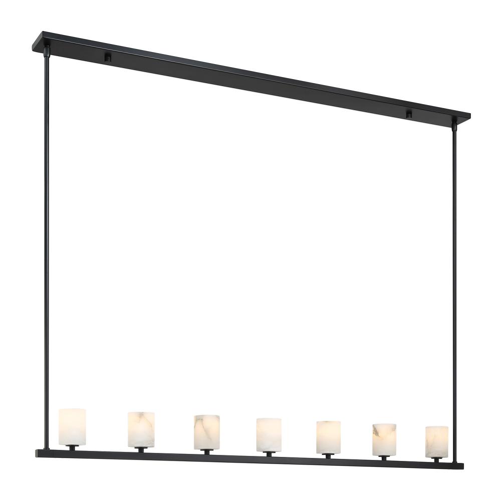 Aragon 56'' LED Matte Black Linear Chandelier