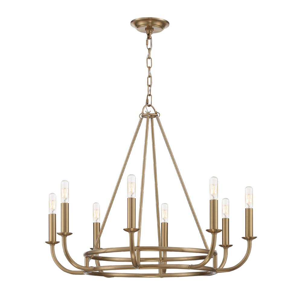 Bailey 28'' Aged Brass Chandelier