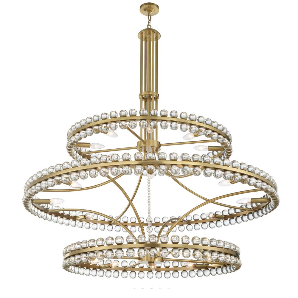 Clover 48'' Aged Brass Chandelier