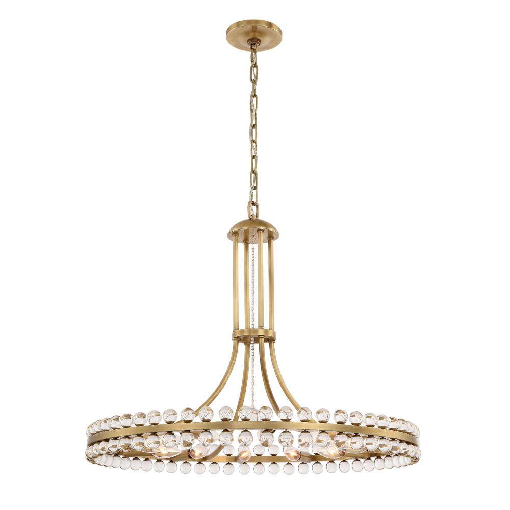 Clover 28.75'' Aged Brass Chandelier
