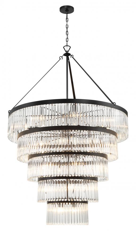 Emory 48'' Black Forged Chandelier