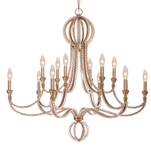 Crystorama 6769-DT - Garland 12 Light Distressed Twilight Crystal Bead Chandelier