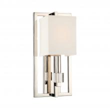 Crystorama 8881-PN - 1 LIGHT POLISHED NICKEL WALL SCONCE