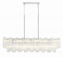 Crystorama ADD-317-CH-CL - Addis 51.75'' Polished Chrome Linear Chandelier