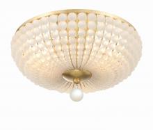 Crystorama BLA-10660-GA - Bella 15.75'' Antique Gold Semi Flush Mount