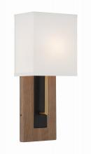 Crystorama BRE-A3633-MK-VG - Brent 6.5'' Matte Black + Vibrant Gold Sconce