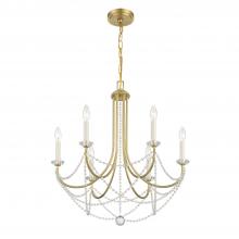 Crystorama DEL-90806-AG - Delilah 24'' Aged Brass Chandelier