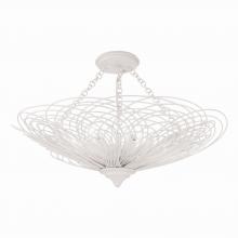 Crystorama DOR-B7706-MT_CEILING - Doral 6 Light Matte White Semi Flush Mount