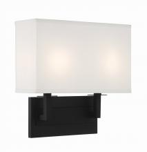 Crystorama DUR-A3542-BF - Durham 12.75'' Black Forged Sconce