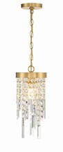 Crystorama WIN-210-GA-CL-MWP - Winfield 7'' Antique Gold Chandelier