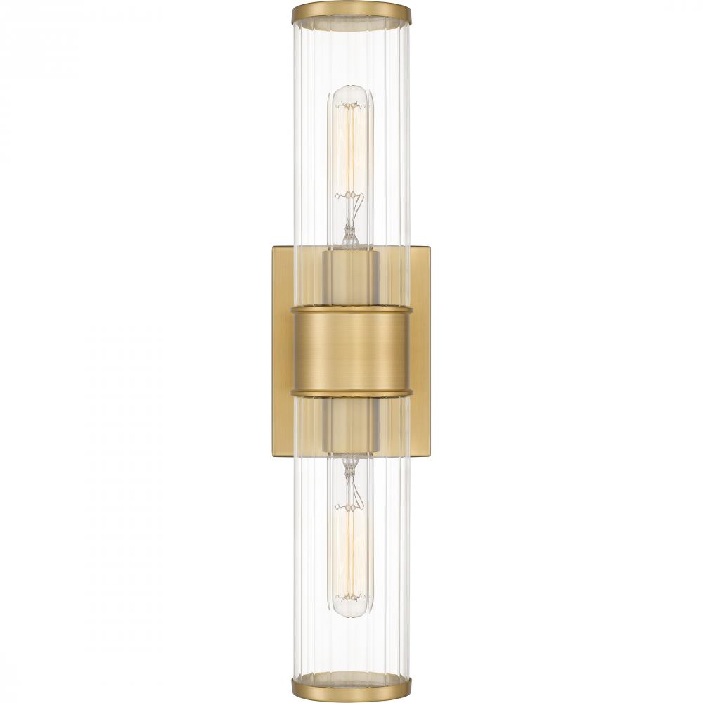 Nova 2-Light Aged Brass Wall Sconce