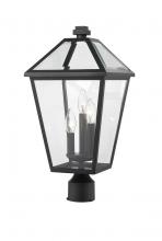 Z-Lite 579PHBR-BK - 3 Light Outdoor Post Mount Fixture