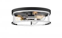 Bethel International YS2180C16BCH - 3-Light Black And Chrome Metal Flush Mount