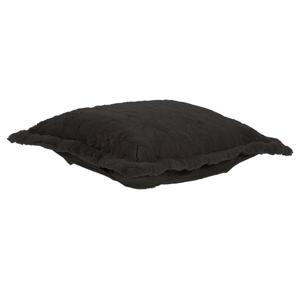 Puff Ottoman Cover Angora Ebony (Cover Only)