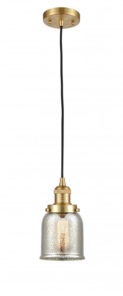 Bell - 1 Light - 5 inch - Satin Gold - Cord hung - Mini Pendant