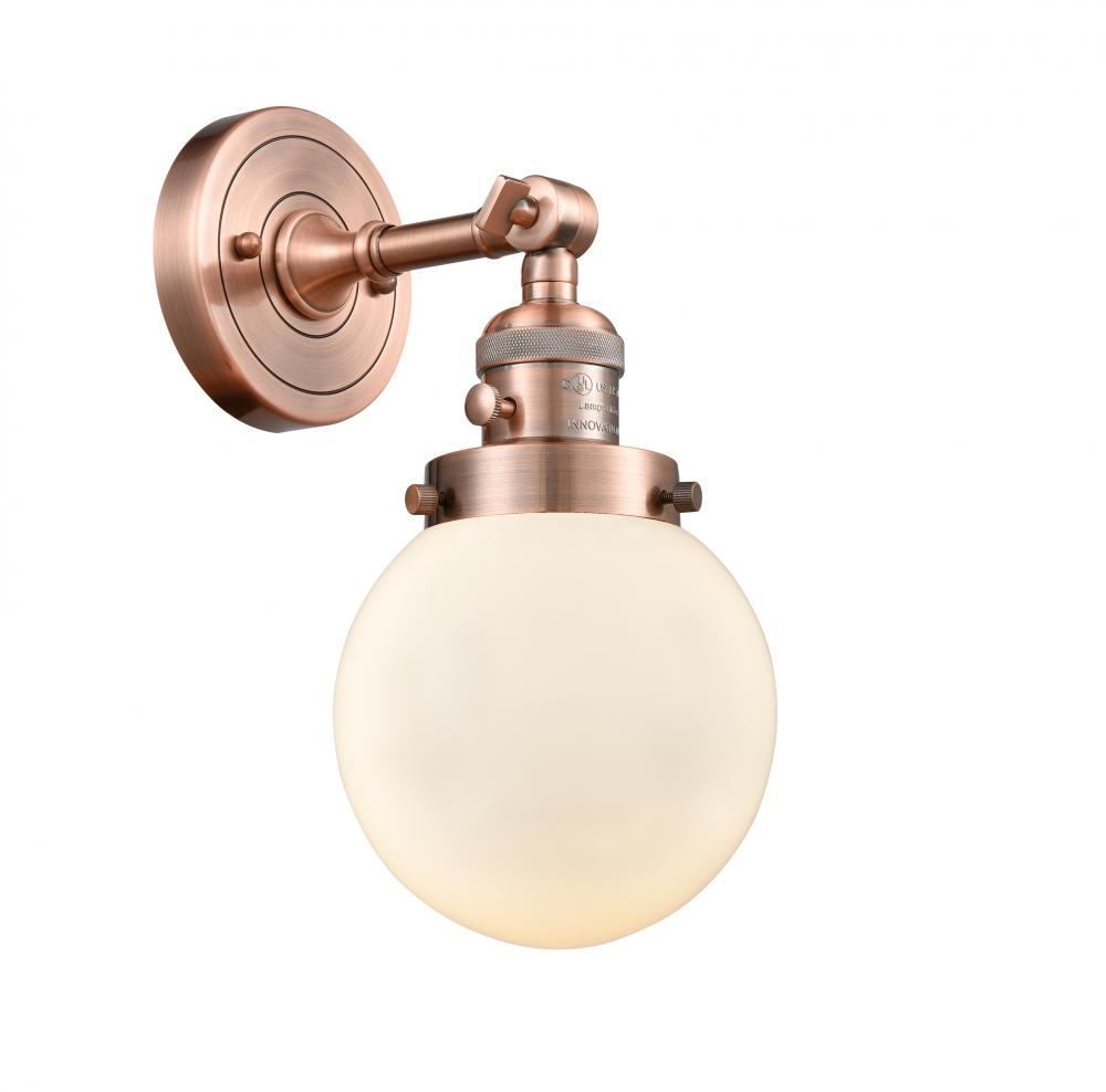 Beacon - 1 Light - 6 inch - Antique Copper - Adjustable Sconce