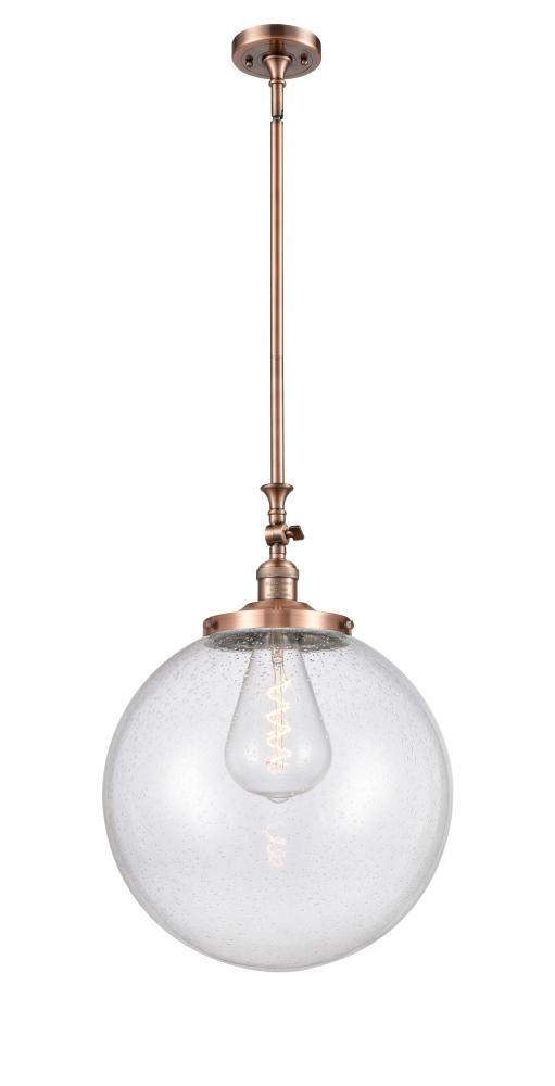 Beacon - 1 Light - 16 inch - Antique Copper - Stem Hung - Adjustable Mini Pendant