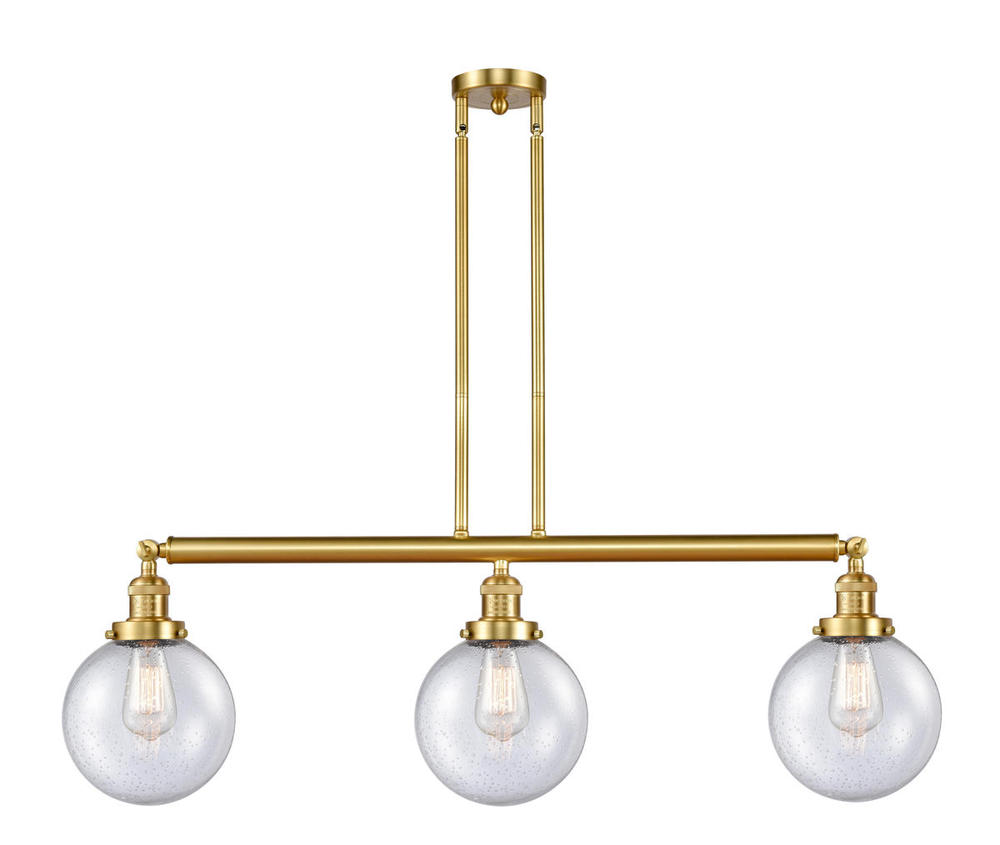 Beacon - 3 Light - 41 inch - Satin Gold - Stem Hung - Adjustable Island Light