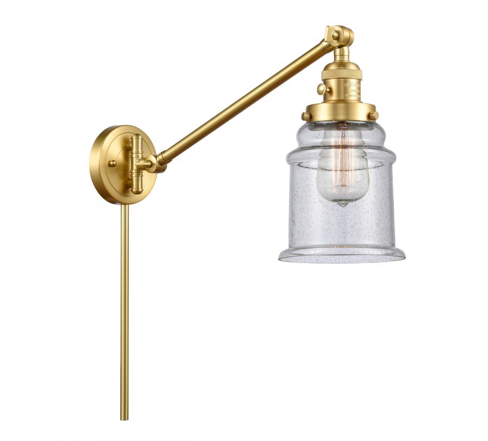 Canton - 1 Light - 8 inch - Satin Gold - Swing Arm