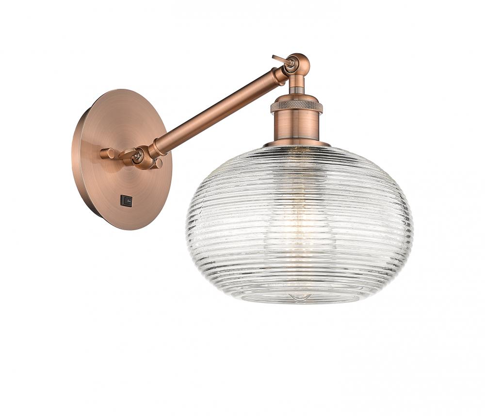 Ithaca - 1 Light - 8 inch - Antique Copper - Adjustable Sconce