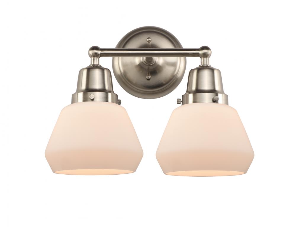 Fulton - 2 Light - 15 inch - Brushed Satin Nickel - Bath Vanity Light