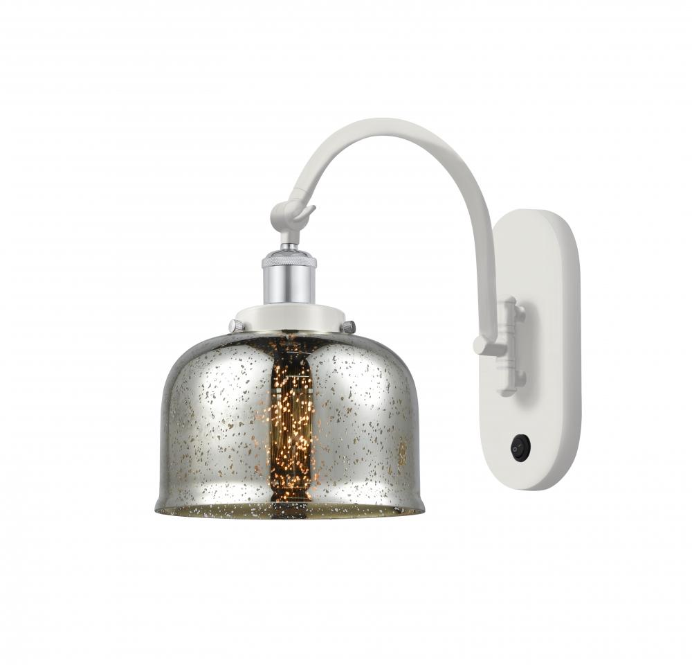 Bell - 1 Light - 8 inch - White Polished Chrome - Adjustable Swing Arm