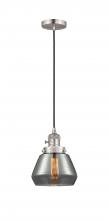 Innovations Lighting 201CSW-SN-G173-LED - Fulton - 1 Light - 7 inch - Brushed Satin Nickel - Cord hung - Mini Pendant