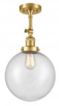 Innovations Lighting 201F-SG-G204-10-LED - Beacon - 1 Light - 10 inch - Satin Gold - Adjustable Semi-Flush Mount