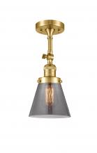 Innovations Lighting 201F-SG-G63-LED - Cone - 1 Light - 6 inch - Satin Gold - Adjustable Semi-Flush Mount