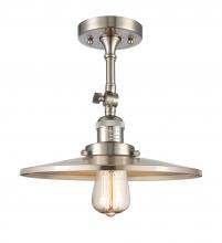 Innovations Lighting 201F-SN-MFR-SN-12-LED - Railroad - 1 Light - 12 inch - Brushed Satin Nickel - Adjustable Semi-Flush Mount