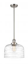 Innovations Lighting 201S-SN-G713-L-LED - Bell - 1 Light - 12 inch - Brushed Satin Nickel - Stem Hung - Mini Pendant