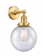 Innovations Lighting 203-SG-G204-8-LED - Beacon - 1 Light - 8 inch - Satin Gold - Adjustable Sconce
