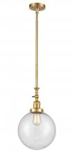 Innovations Lighting 206-SG-G204-10 - Beacon - 1 Light - 10 inch - Satin Gold - Stem Hung - Adjustable Mini Pendant